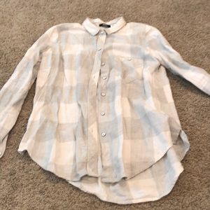 BDG white + gray flannel